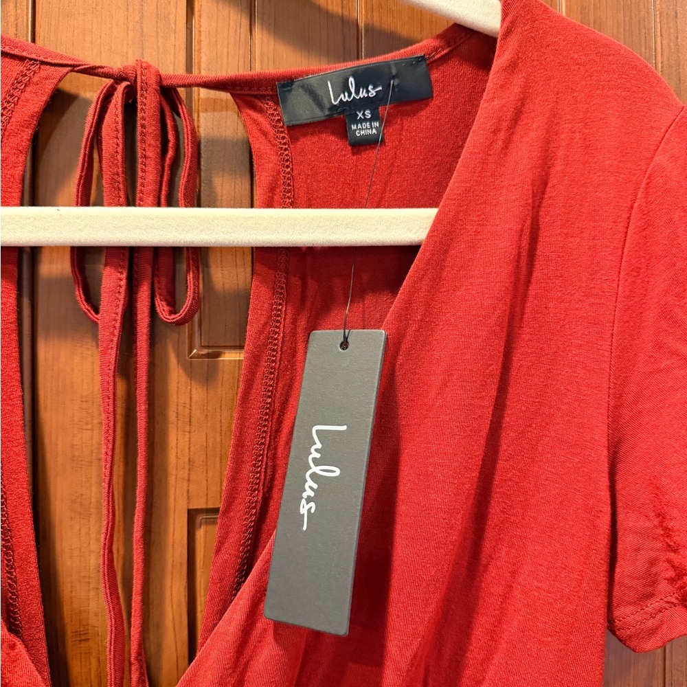Lulu's Red Jumpsuit - Picture 3 of 12